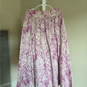 Abercrombie & Fitch Lavender and Cream Floral Maxi Skirt